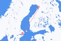 Voli da Stoccolma, Svezia ad Oulu, Finlandia