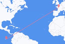 エクアドルのサンクリストバル島から、フランスのツアーまでのフライト