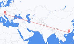 Flug frá Huizhou, Kína til Klagenfurt, Austurríki