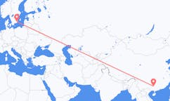 중국발 류저우, 스웨덴행 칼마르 항공편
