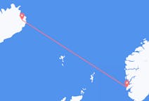 出发地 冰岛埃伊尔斯塔济目的地 挪威海宁格松的航班