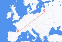 Flyg från Kaunas, Litauen till Lourdes (kommun i Brasilien, São Paulo, lat -20,94, long -50,24), Frankrike