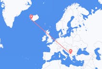 Flyreiser fra Skopje, til Reykjavík