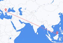 Lennot Kota Kinabalusta, Malesia Plovdiviin, Bulgaria
