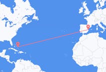 Flyreiser fra San Salvador, Bahamas til Valencia, Spania