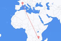 Flyrejser fra Lilongwe, Malawi til Nimes, Frankrig