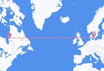 Lennot Kuujjuarapikista, Kanada Malmoon, Ruotsi