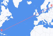 出发地 巴哈马拿骚目的地 芬兰拉彭兰塔的航班