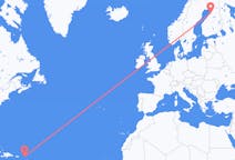 Flyrejser fra Lower Prince's Quarter til Oulu