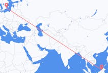Lennot Bandar Seri Begawanilta, Bruneista Kalmariin, Ruotsiin