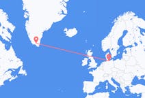 그린란드 나르사르수아크에서 출발해 독일 뤼베크에게(으)로 가는 항공편