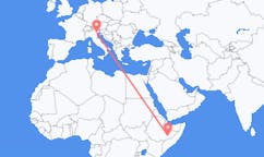 Flyreiser fra Gode, Etiopia til Venezia, Italia