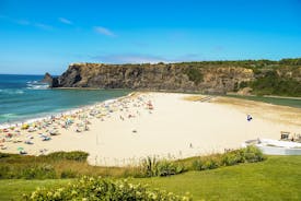 photo of an aerial view of Vila Nova de Milfontes, Alentejo Coast, Portugal.