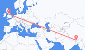 Flyrejser fra Bhutan til England