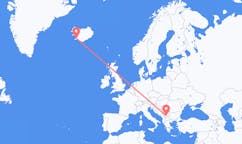 Flyg från Pristina, Kosovo till Reykjavík, Island