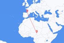 Flyreiser fra N Djamena, til Biarritz