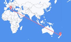Vluchten van Paraparaumu, Nieuw-Zeeland naar Palermo, Italië