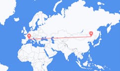 Flyrejser fra Daqing, Kina til Marseille, Frankrig