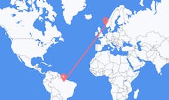 Vluchten van Altamira (ort i Mexiko, Chiapas, Huixtla), Brazilië naar Haugesund, Noorwegen