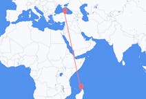 마다가스카르 노지비에서 출발해 터키 아마시아에게(으)로 가는 항공편