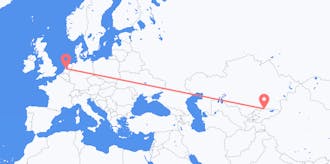キルギスからオランダへのフライト