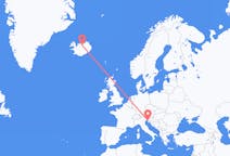 Voos de Trieste, Itália para Akureyri, Islândia