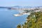 photo of an aerial view of the port of Toulon, La Seyne Sur Mer and seaside of Rade des vignettes in France.