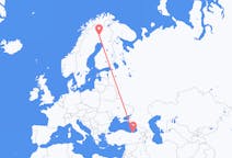 Voos de Pajala, Suécia para Trebizonda, Turquia