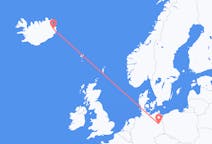 アイスランドのエギルスタジルから、ドイツのベルリンまでのフライト