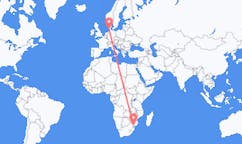 Flyreiser fra Skukuza, Sør-Afrika til Westerland, Tyskland