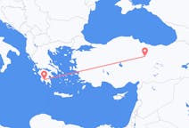 ギリシャのカラマタから、トルコのシバスまでのフライト