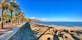 Photo of panoramic view of the Mediterranean beach of Roquetas de Mar in southern Spain.