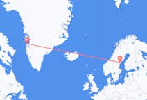 スウェーデンのソレフテオから、グリーンランドのアシアトまでのフライト