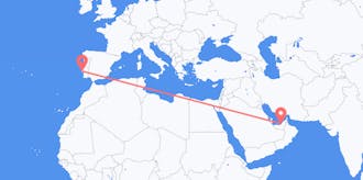 Lennot Yhdistyneistä arabiemiirikunnista Portugaliin