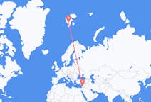 Flyg från Damaskus till Svalbard