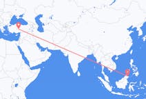 Lennot Sandakanista, Malesia Nevşehiriin, Turkki