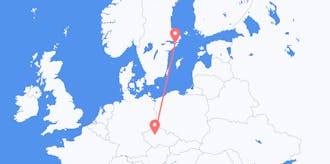 スウェーデンからチェコへのフライト
