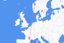 Voos de Sogndal, Noruega para Carcassona, França
