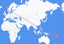 Flyreiser fra Nadi, Fiji til Florø, Norge