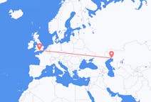 Flyg från Atyraw, Kazakstan till Southampton, England
