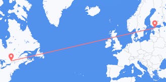 Flights from Canada to Estonia