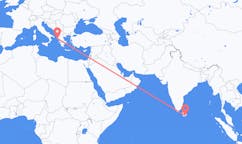 Flug frá Hambantota, Srí Lanka til Korfú, Grikklandi