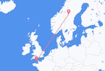 Vluchten van Östersund naar Guernsey