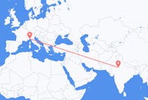 Voos de Jaipur, Índia para Gênova, Itália