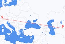 Flyrejser fra Urgentj til Zürich