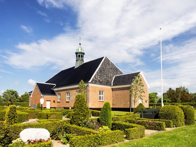 PHOTO OF VIEW OF Church in Nordby, Fanoe, Esbjerg, Jutland, Denmark.