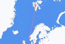 Flyg från Stavanger till Svalbard