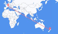 Flyg från Paraparaumu, Nya Zeeland till Turin, Italien