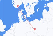 Vuelos desde Breslavia, Polonia a Kristiansand, Noruega