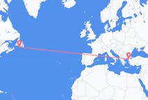 เที่ยวบิน จาก Saint-Pierre, แซงปีแยร์และมีเกอลง ถึงชานัคคาเล, ตุรกี